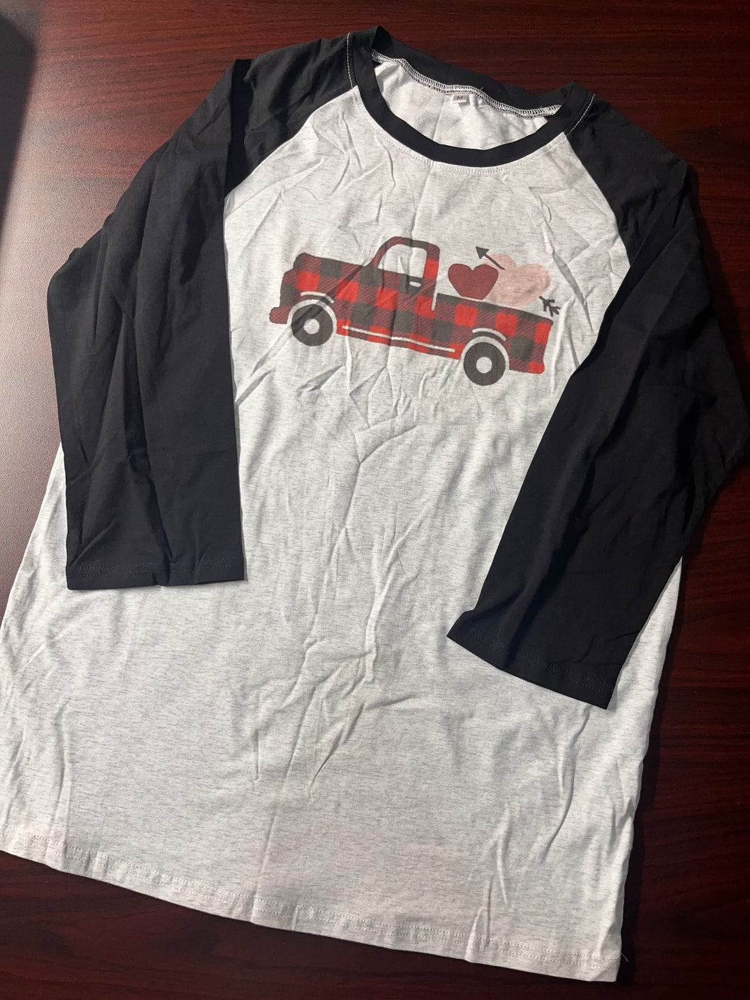 Love truck Black Raglan