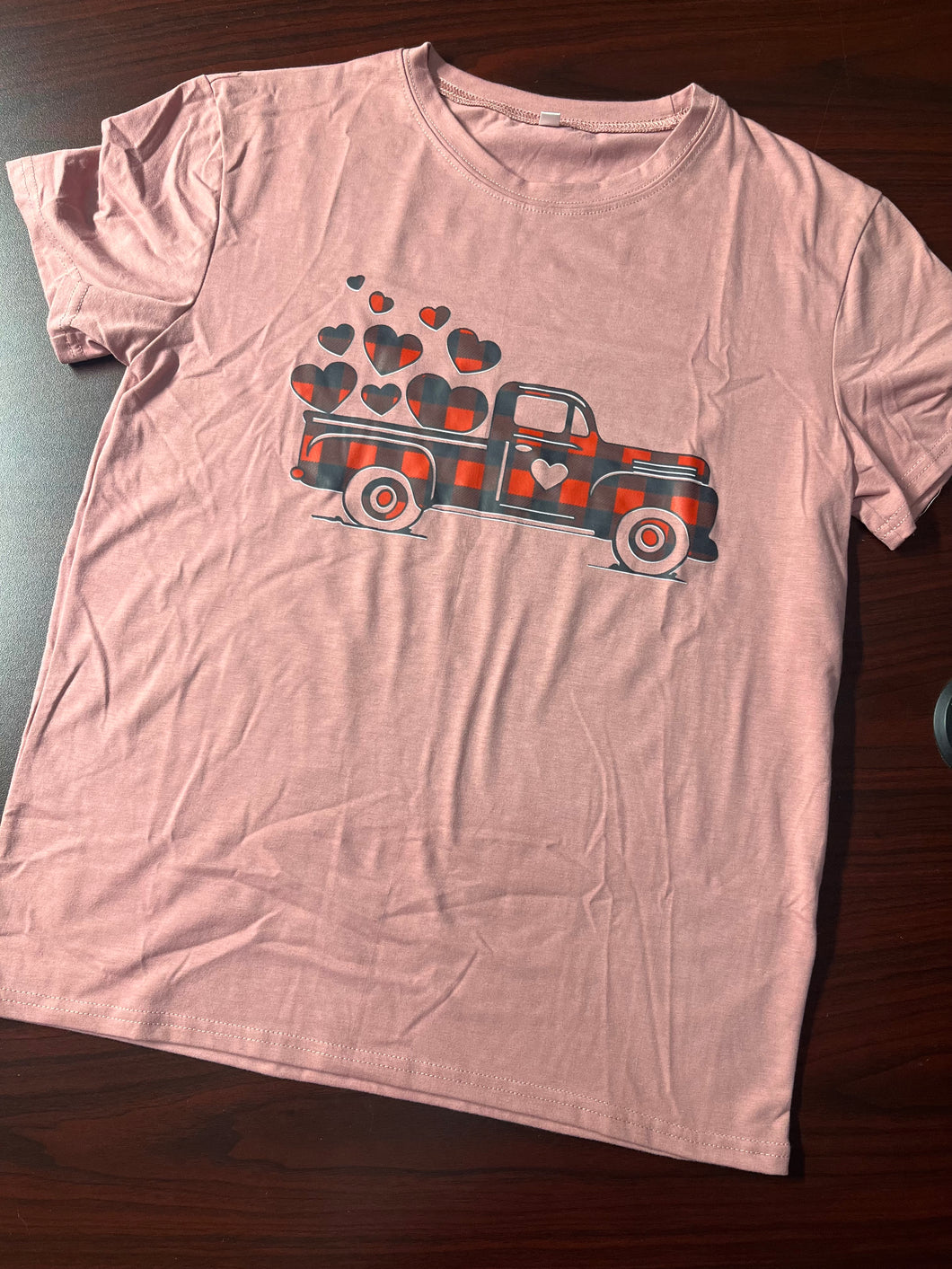 Pink love truck tee