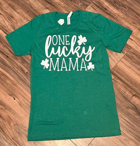 One lucky mama tee