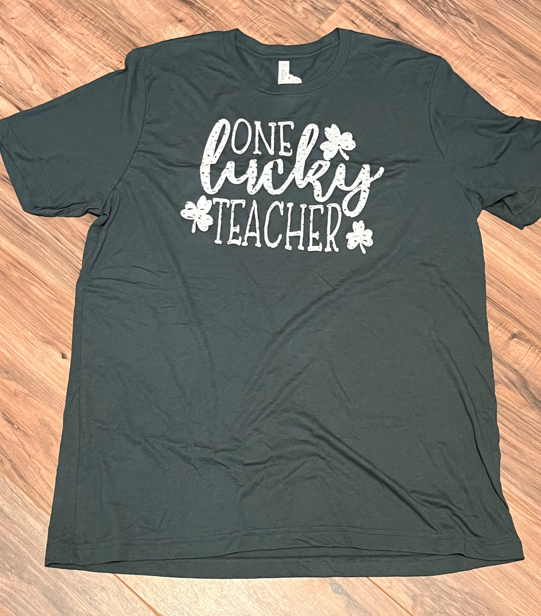 One lucky teacher tee